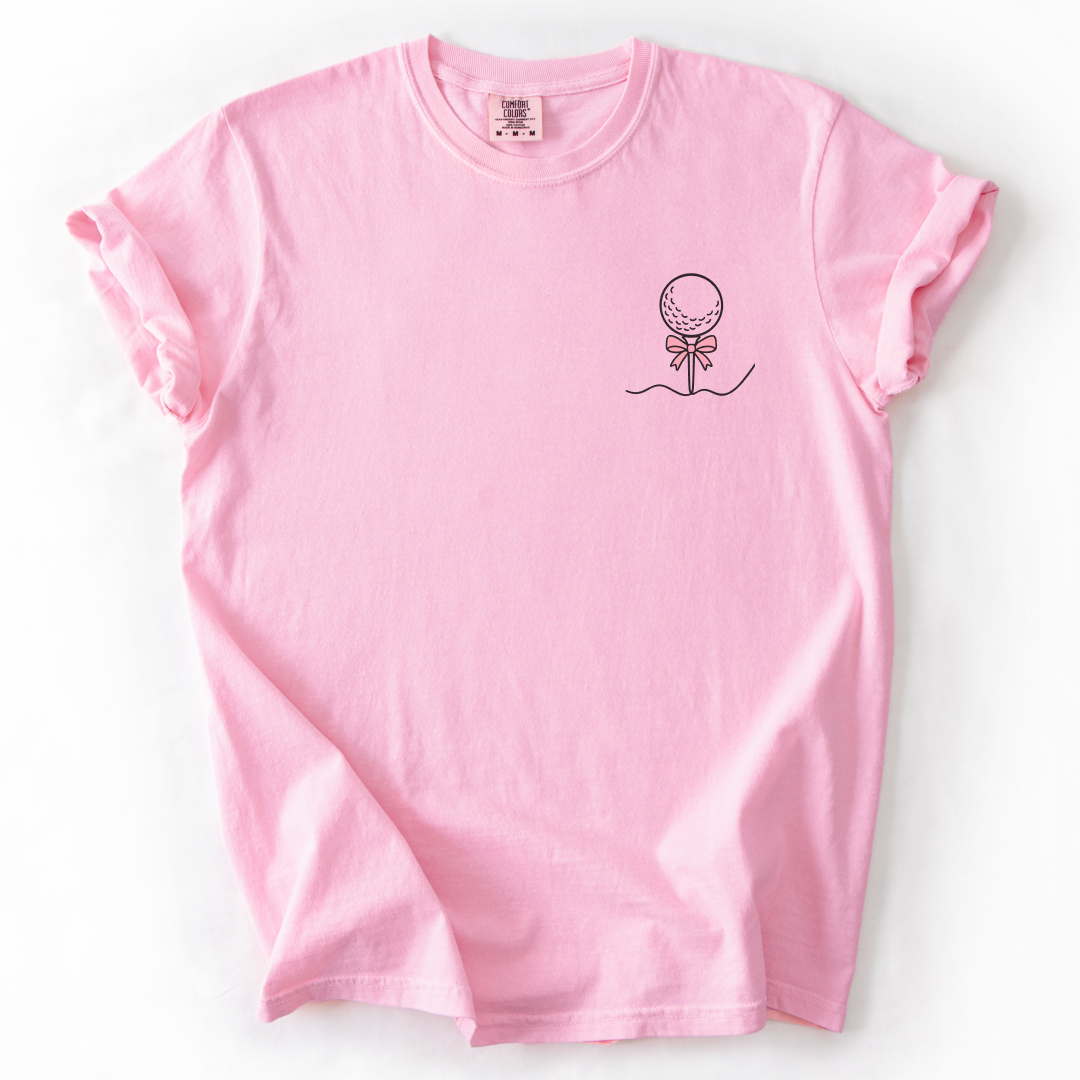 Golf Ball Pink Bow T-Shirt