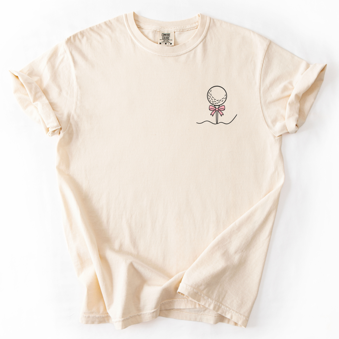Golf Ball Pink Bow T-Shirt