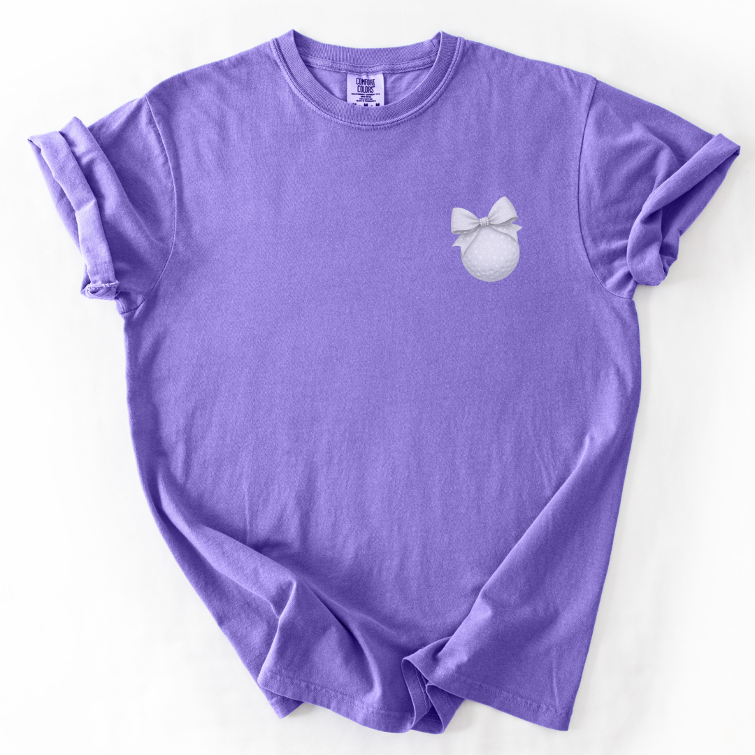 Glitter Bow Golf Ball T-Shirt
