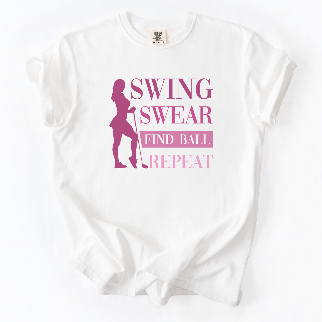 Swing Swear Find Golf Repeat T-Shirt