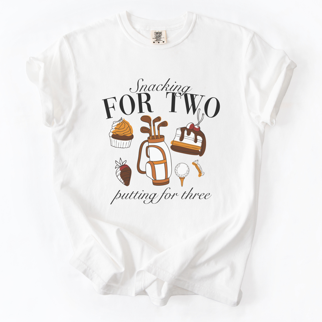 Snacking For Two, Putting For Three T-Shirt
