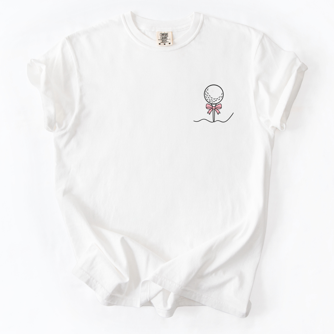 Golf Ball Pink Bow T-Shirt