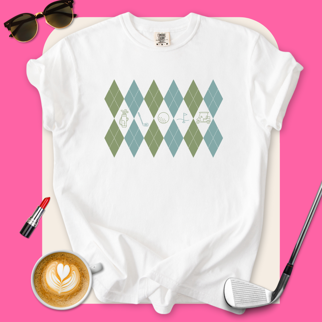 Argyle Golf Pattern T-Shirt