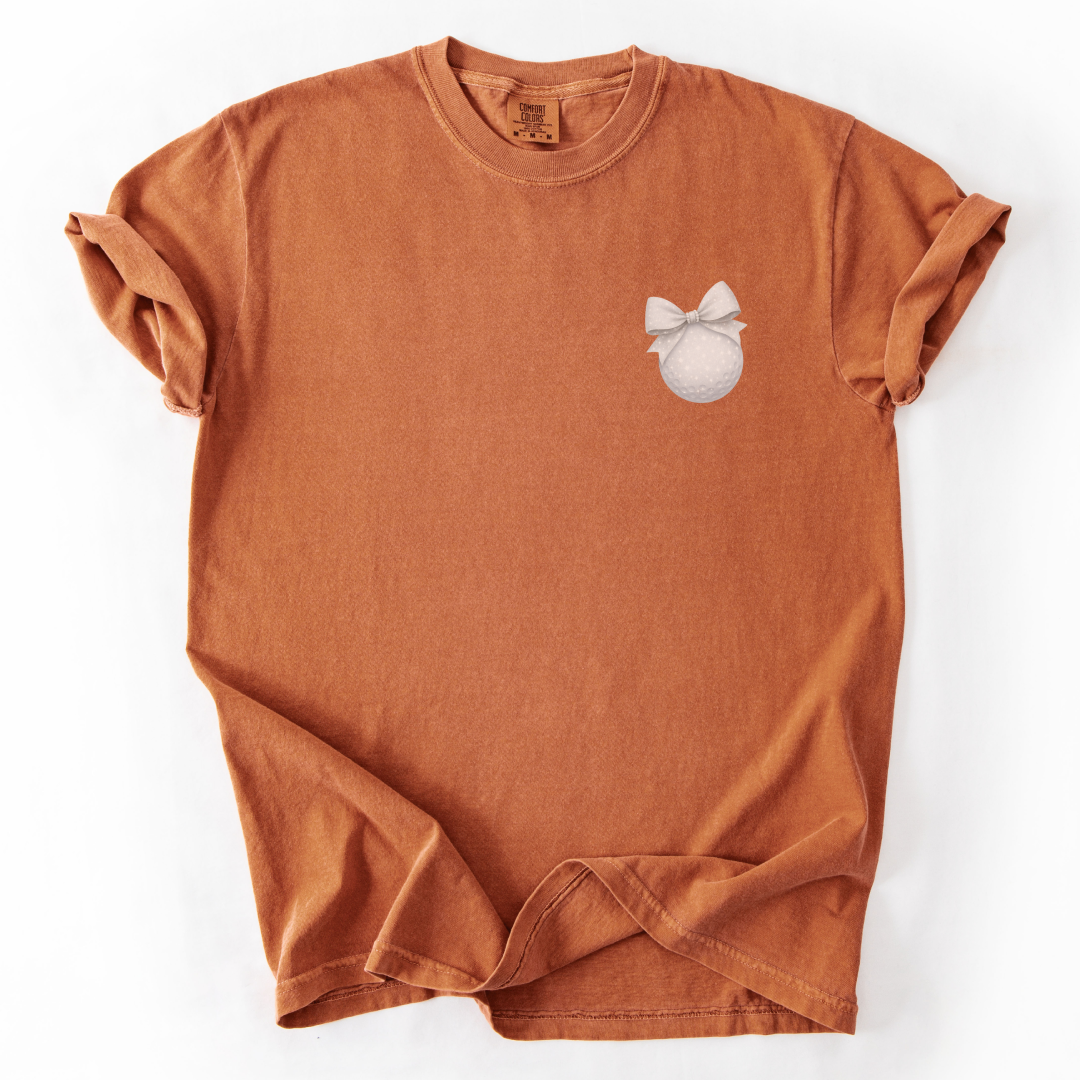 Glitter Bow Golf Ball T-Shirt