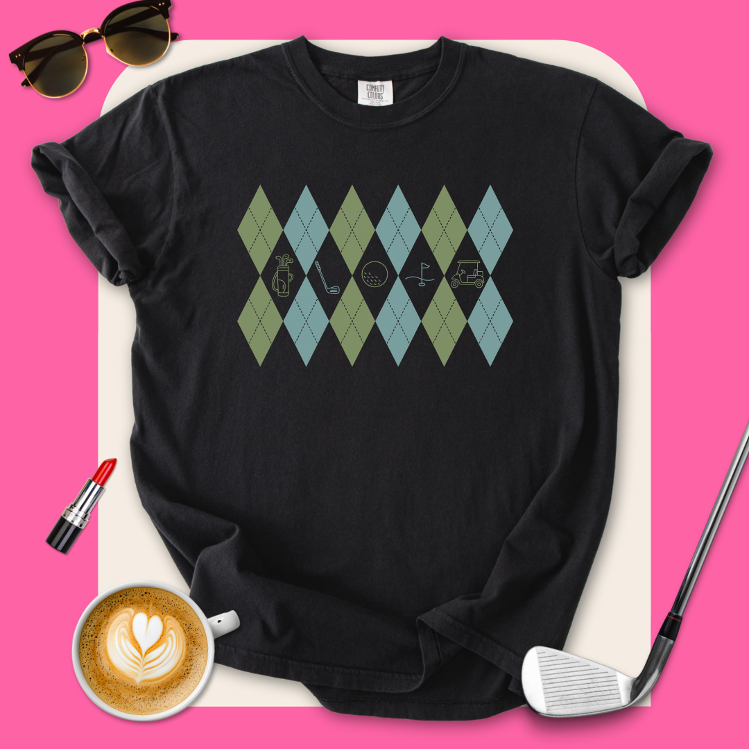 Argyle Golf Pattern T-Shirt
