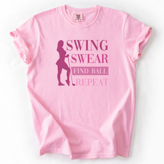Swing Swear Find Golf Repeat T-Shirt