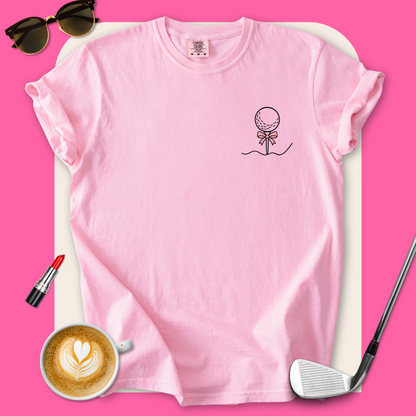 Golf Ball Pink Bow T-Shirt
