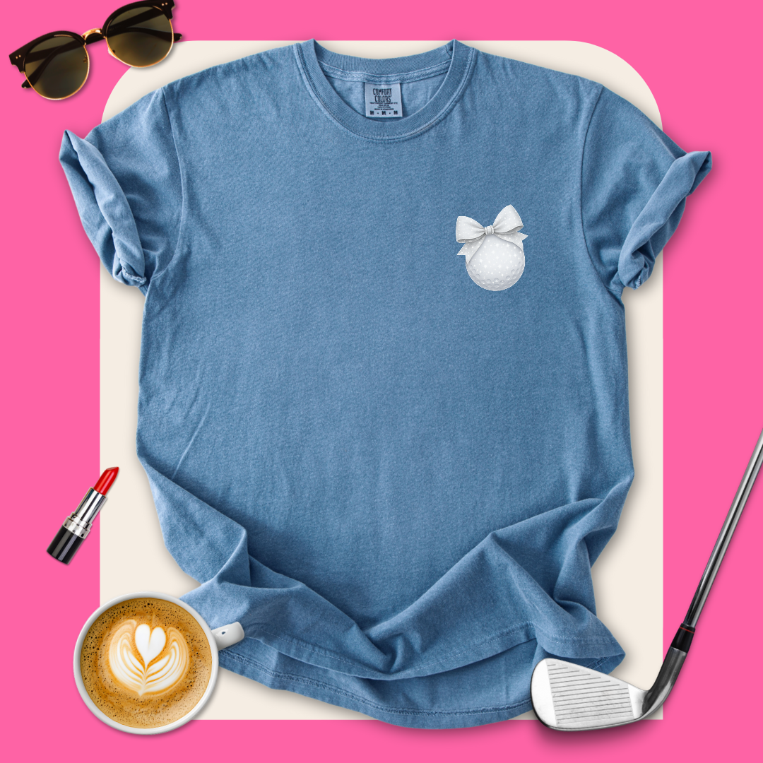 Glitter Bow Golf Ball T-Shirt
