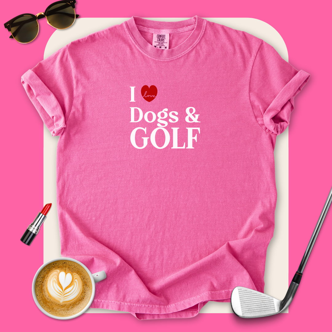 I Heart Dogs & Golf T-Shirt