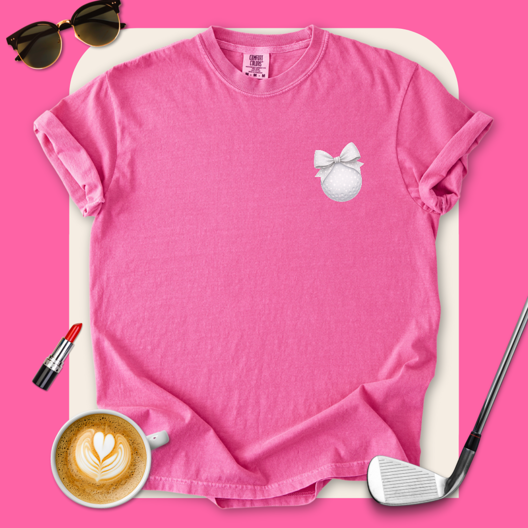 Glitter Bow Golf Ball T-Shirt