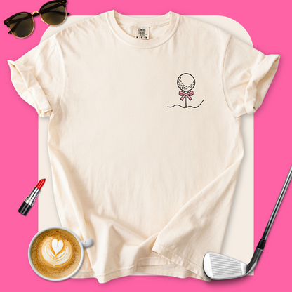 Golf Ball Pink Bow T-Shirt