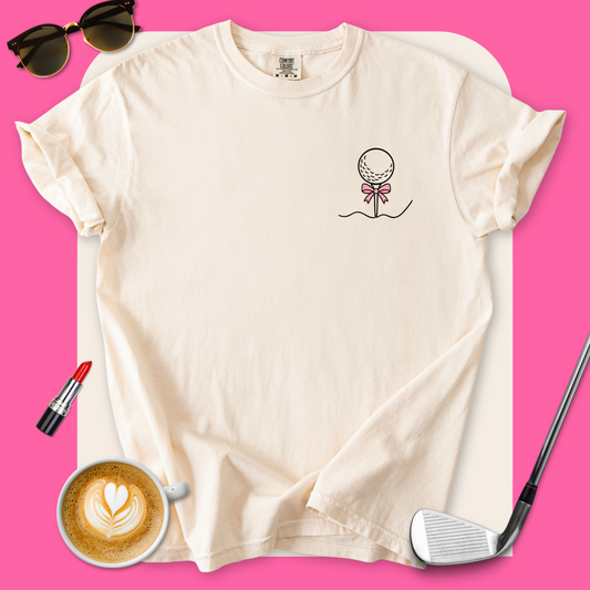Golf Ball Pink Bow T-Shirt