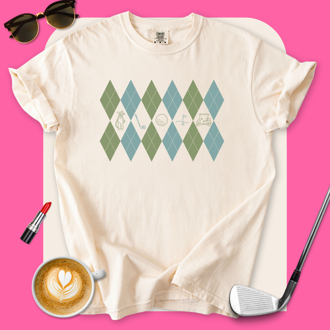 Argyle Golf Pattern T-Shirt