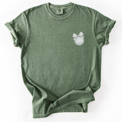 Glitter Bow Golf Ball T-Shirt
