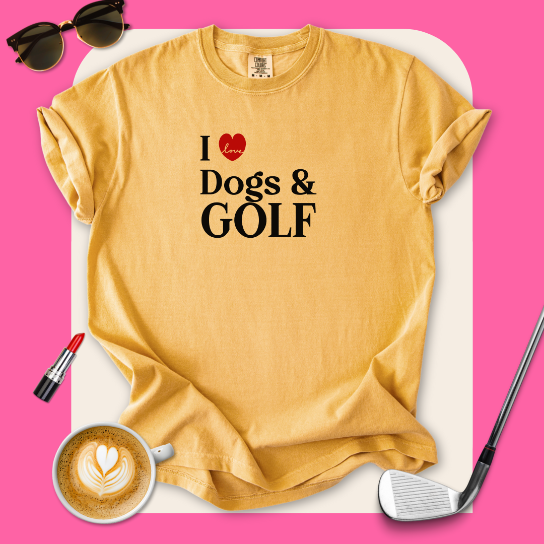 I Heart Dogs & Golf T-Shirt