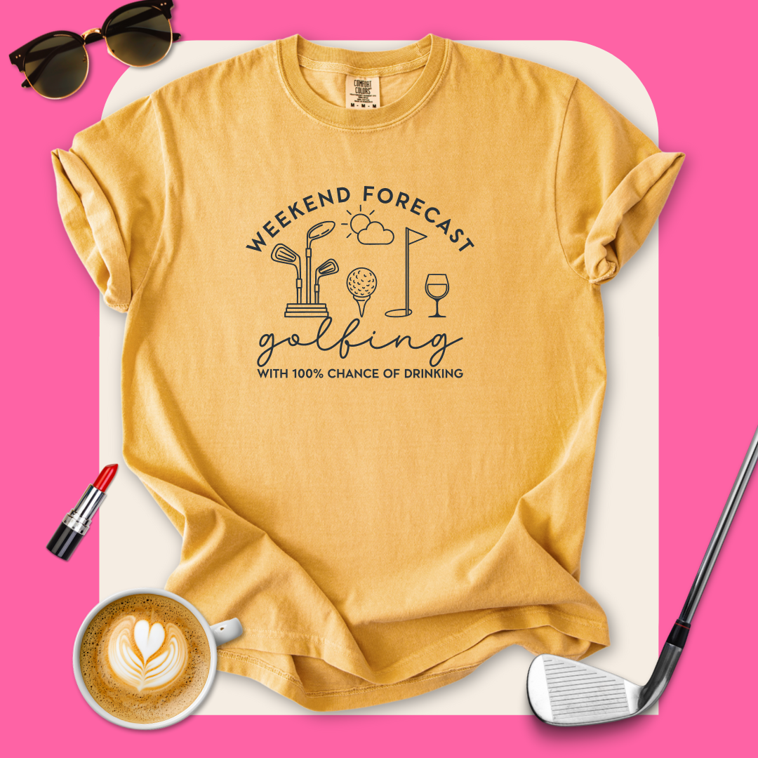 Weekend Forecast Golfing T-Shirt