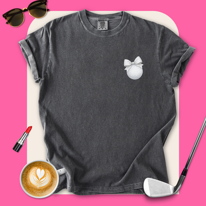 Glitter Bow Golf Ball T-Shirt