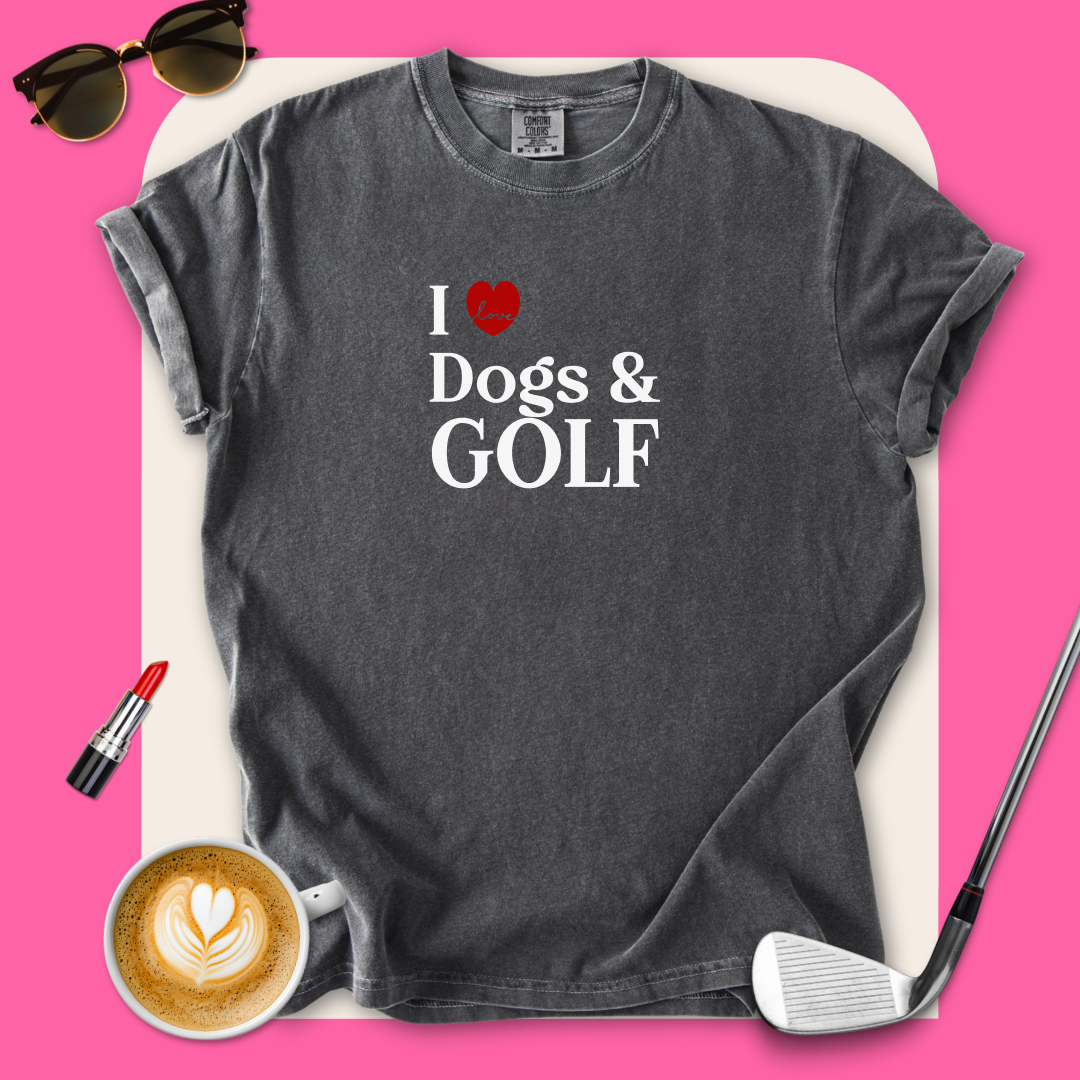 I Heart Dogs & Golf T-Shirt