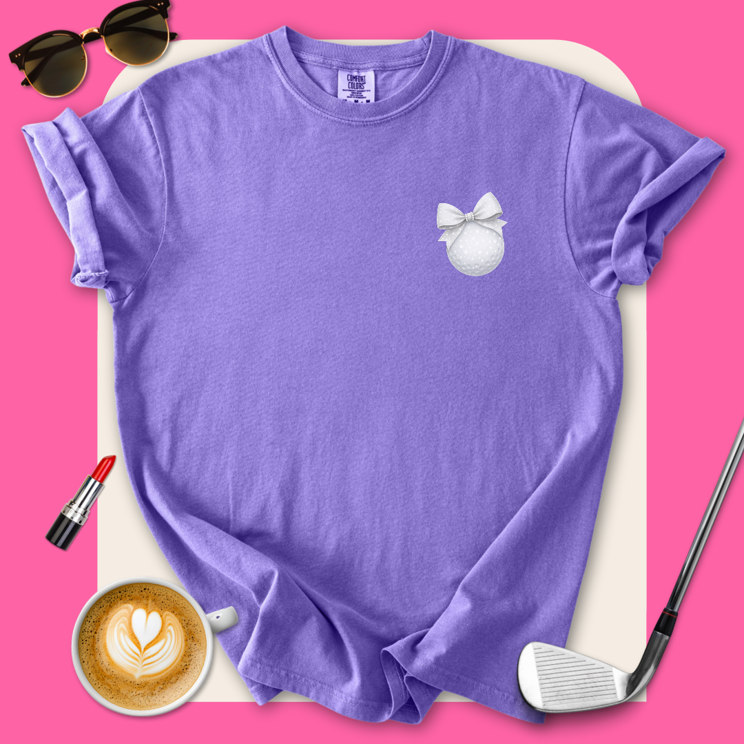 Glitter Bow Golf Ball T-Shirt