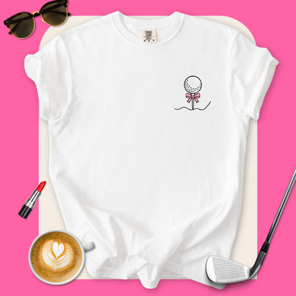Golf Ball Pink Bow T-Shirt