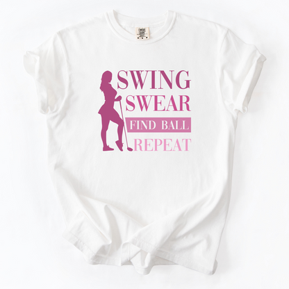 Swing Swear Find Golf Repeat T-Shirt