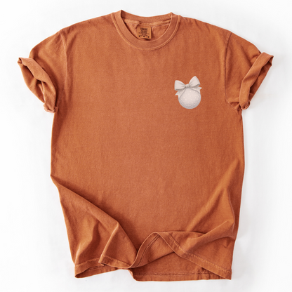 Glitter Bow Golf Ball T-Shirt
