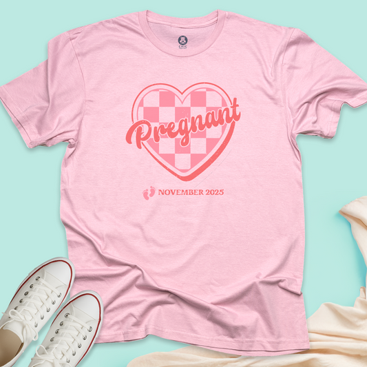 Vintage Pregnant Pink T-Shirt